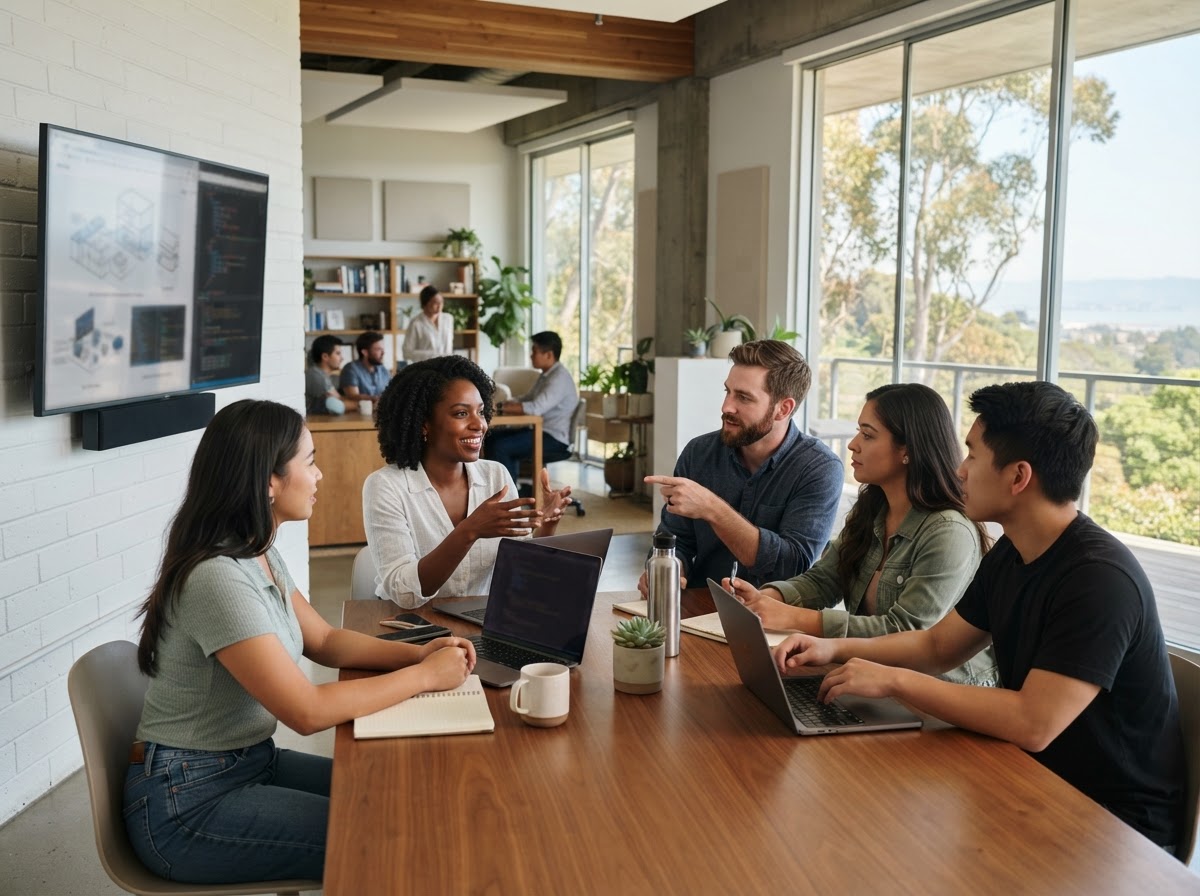 Meta Ai team reviewing portfolio analysis dashboards